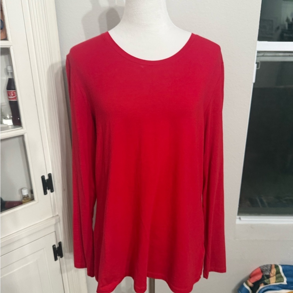Amazon Essentials Red Women's Long-sleeve Top